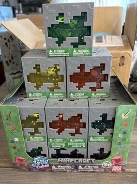 Minecraft Jelly Cube Lot RARE Viral Squishy X 15/ Contains 3 Full Sets Of 5🔥🔥